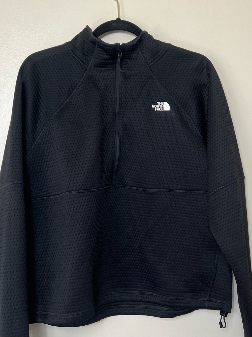 The North Face Women’s Black Waffle Half-Zip Pullover. Size XL. NWOT